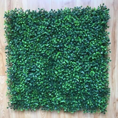 Artificial Plastic Boxwood Turf 25cmX25cm Synthetic Hedges Fake Foliage Grass Mat for Home Garden Fence Decorations
