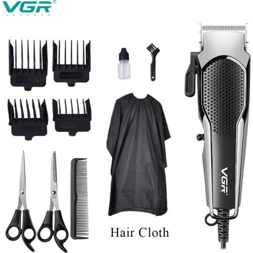 VGR Hair Clipper Retro Oil Head Scissors High-power Gradient Plug-in Corded Hair Clipper Set Beard Trimmer Grooming Kit V-130