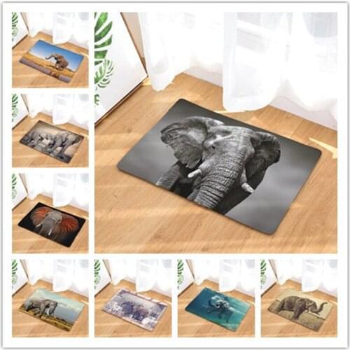 Elephants In The Desert Floor Mats Living Rooms Anti-slip Carpet for Bedroom Kitchen Bathroom Rug Welcome Mats for Front Door