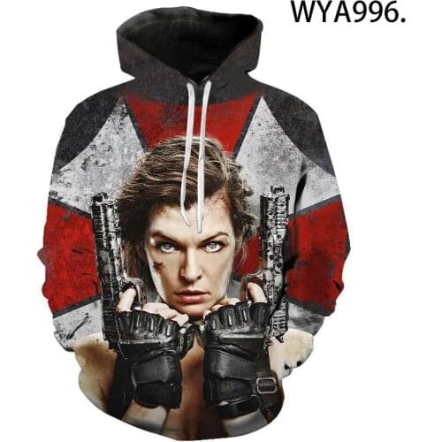 2021 New Fashion Hoodies Men Women Children Resident Sweatshirts 3D Printed Pullover Streetwear Boy Girl Kids Jacket