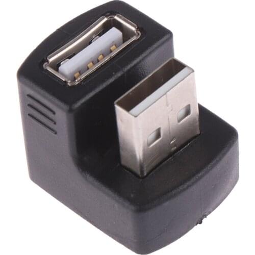 Newest 50pcs/lot 90 Degree 180 Degree USB 2.0 A Male To Female M/F Converter Adapter Connector For Laptop PC Computer Notebook