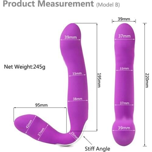 Rechargeable Sex Anal Plug Vibrators Double 10 Vibration Remote Strapless G Spot Dildo Vibrator Adult Sex Toys for Women Lesbian