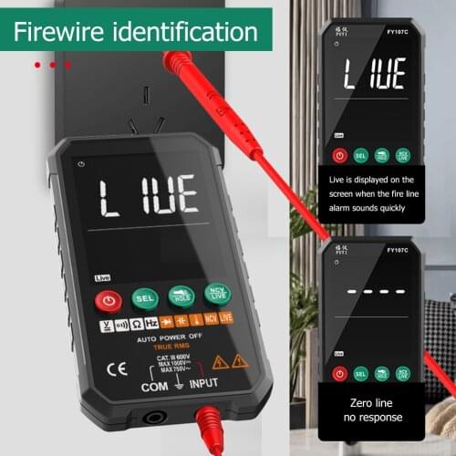 FUYI Professional High Precise 6000 counts 1000V AC DC Digital Multimeter Ohm Hz NCV Live ℃ μF Duty Multimetro Voltage Meter