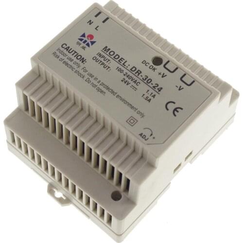 30W Output 24VDC 1.5A LED Din Rail Mounted Industrical Switching Power Supply