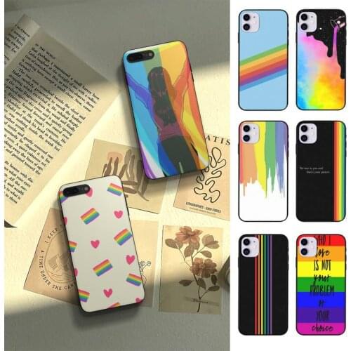 Gay Lesbian LGBT Rainbow Pride Phone Case Fundas Shell Cover For Iphone 6 6s 7 8 Plus Xr X Xs 11 12 13 Mini Pro Max