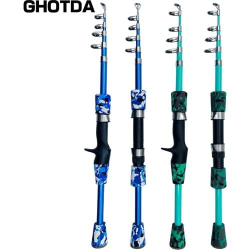 Fishing Rod Spinning Casting Fly Ultralight Carp Fishing Hand Lure Pole 1.3m 1.5m 1.8m Feeder Gear Camouflage Mini Travel Surf