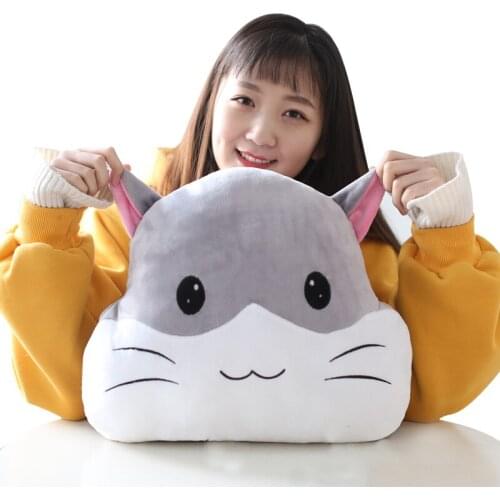 Cute hamster handcuffs pillow plush toy hand warmer office home creative warm heart gift to send children girls 2019