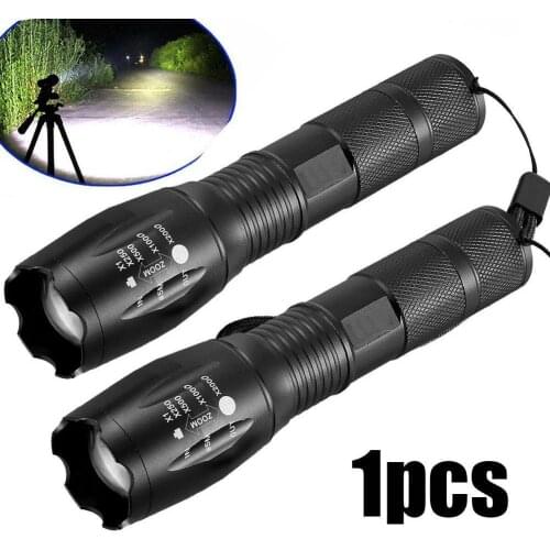 LED Rechargeable Flashlight Torch Battery 5 Modes Waterproof Outdoor Tools Led Outdoor Powerful Flashlight Supplies Camping Y8P8