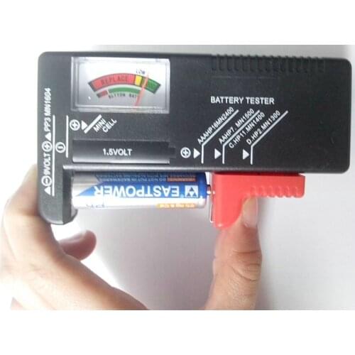 Battery tester battery capacity indicator battery level testing instrument needle type fit for AA, AAA, C, D, 9V, 1.5v battery