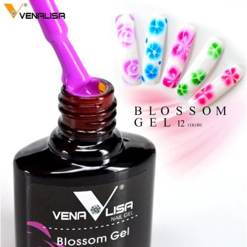 Venalisa 6 Color 7.5ml Nail Art Design UV LED Rose Flower Blooming Blossom Painting Nail Polish Gel Lacquer Varnishes Gel