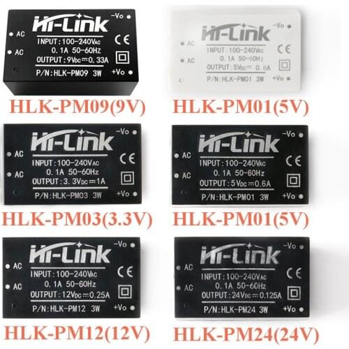 HLK-PM01 HLK-PM03 HLK-PM09 HLK-PM12 HLK-PM24 AC-DC 220V to 3.3V/5V/9V/12V/24V AC DC Mini Step Down Buck Power Supply Module