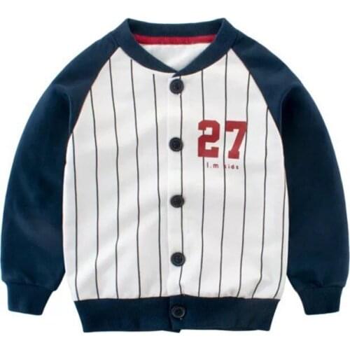 Spring Autumn Children 1-8 Years Kids Boy Girl Long Sleeve Crew Neck Stripe Sweatshirts Blouse Outfits