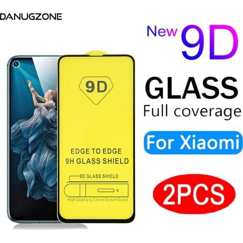 2PCS 9D Tempered Glass Full Screen Protector For Xiaomi Redmi Note 8 Pro 8T 9 PRO Max 9S 6 7 7S 10 Tempered Glass Film Cover