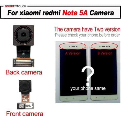 For xiaomi redmi Note 5A Back Rear Camera with front small camera Module For redmi Note5A camera Replacement