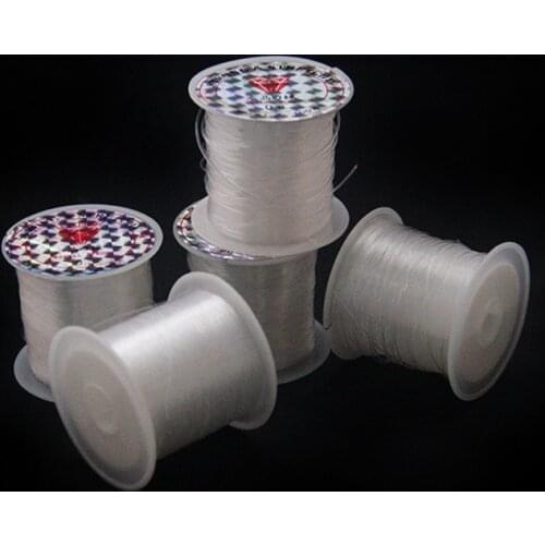 0.2/0.3/0.5/0.6/0.8mm Transparent Diy Jewelry Craft Beading Thread Clear White Line Cord Shoes Clothing Materials Sewing Thread