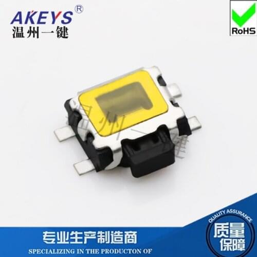 10PCS TS-A009A 3*3.5 Waterproof tact switch side press 4 pin SMD/SMT vertical without column LY-A03-04