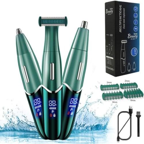 3 in 1 Nose Ear Hair Trimmer For Men Clipper Ear Face Eyebrow Nose Hair Removal Trimer Eyebrow Shaver Haircut Groomer Device