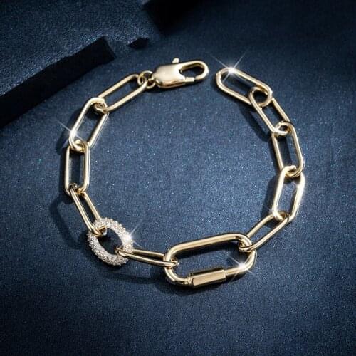 Hip Hop Accessories Bracelet European Style Gifts For Women Wholesale Shining Like A Diamond Fashion Simple Personalized Metal