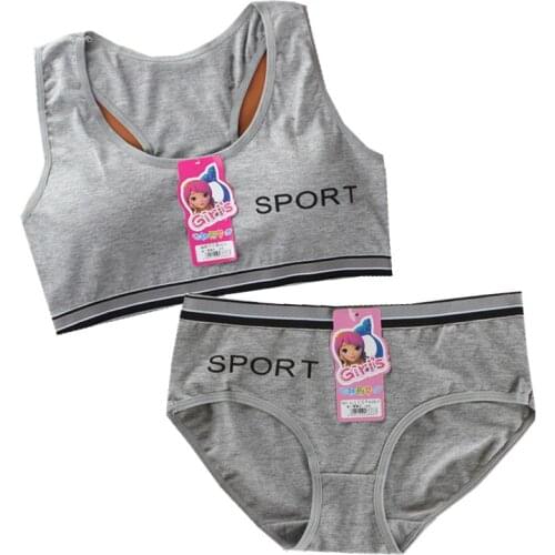 Teenager Young Girls Bra Girls Underwear Puberty Student Training bra Crop Top 8-14years