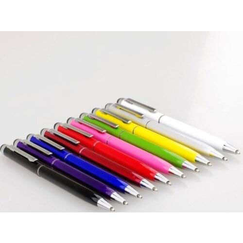 Colorful 2 in 1 Capacitive Touch Screen Stylus with Ball Point Pen for Smart Phone iPad Tablet