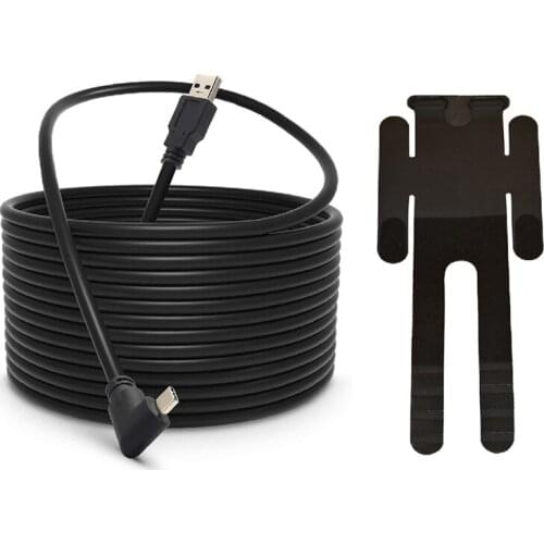 For Oculus Quest 2, Fast Charging & PC Data Transfer USB C 3.2 Gen1 Cable With Powerbank Fixing Battery Holder