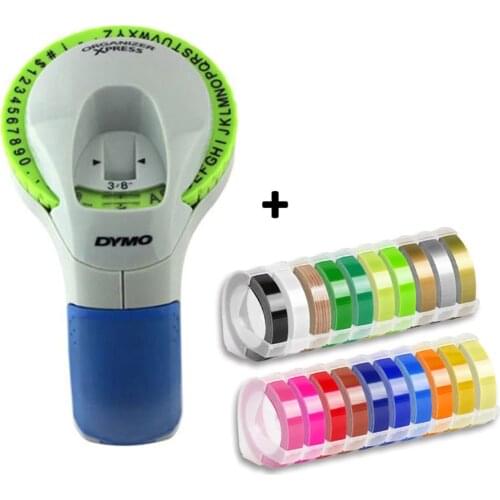 Dymo 12965 Xpress with 5 labels Manual Label Printers 9mm 3D Embossing Tapes for Dymo Machine Manual Label Makers