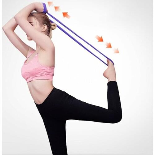 TPE Yoga Elastic Band Exercise Resistance Bands Pilates Stretch Loop Rubber Band Fitness Workout Training Pull Rope for Gym