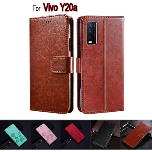 Y20a Flip Cover For Vivo Y20a Case Phone Protective Shell Funda On For Vivo Y20 A V2034 Leather Hoesje Etui Book Capa Coque Case
