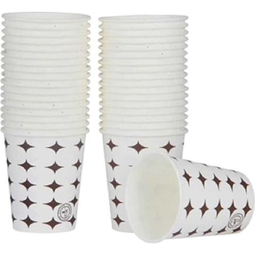 Cardboard Disposable Paper Cup Picnic White Office Supplies 180 ML 7 Oz Hot Cold Drink Coffee Tea 250 Pcs 500 Pcs 1000 Pcs
