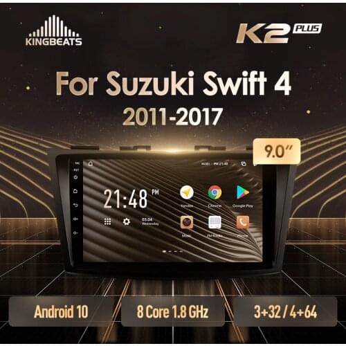 KingBeats Android 10 Octa-Core head unit HU 4G in Dash Car Radio Multimedia Video Player Navigation GPS For Suzuki Swift 4 2011 - 2017 no dvd 2 din Double Din Android Car Stereo 2din DDR4