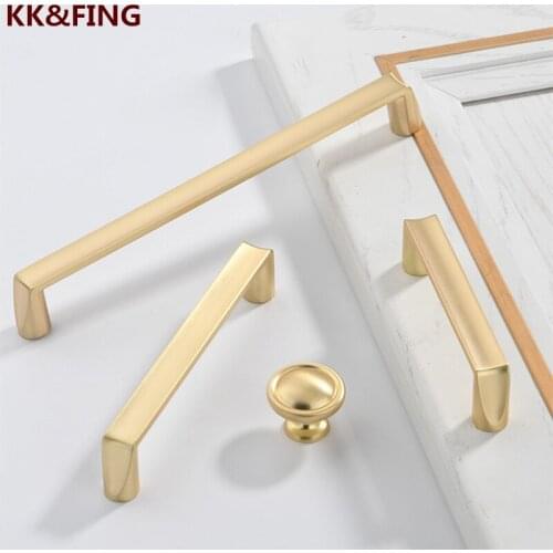 KK&FING Gold Wardrobe Kitchen Cabinet Pulls Drawer Knobs Furniture Cupboard Handles Kitchen Cabinet Handles Hardware