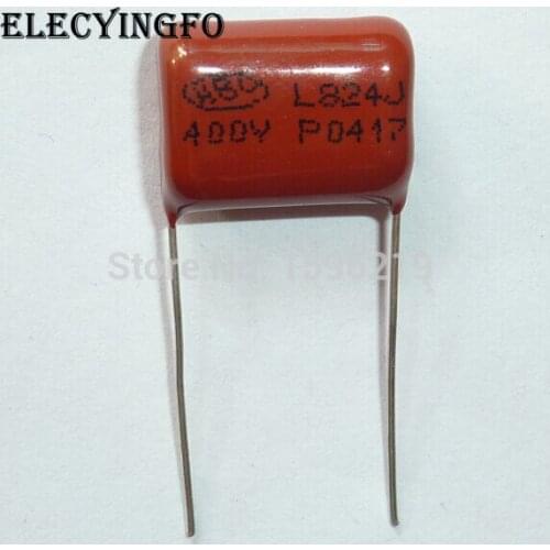 10pcs CBB capacitor 824 400V 824J 0.82uF 820nF P15 CBB21 Metallized Polypropylene Film Capacitor