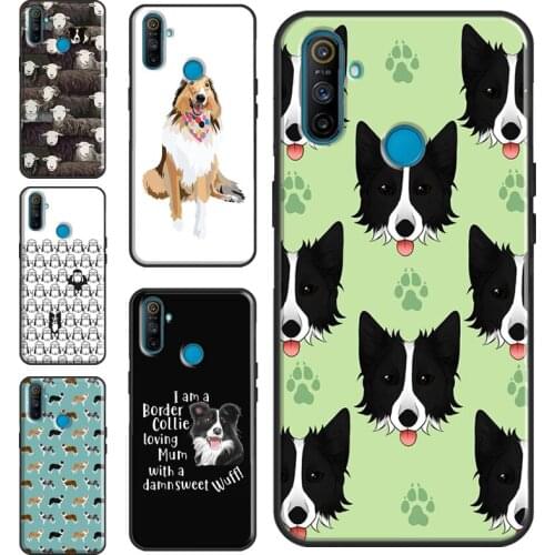 Cartoon Border Collie Cover For OnePlus 9R 8T Nord 7 8 9 Pro Case For Realme 8 Pro 6 7 Q3 C3 C11 C21 C15 GT Neo