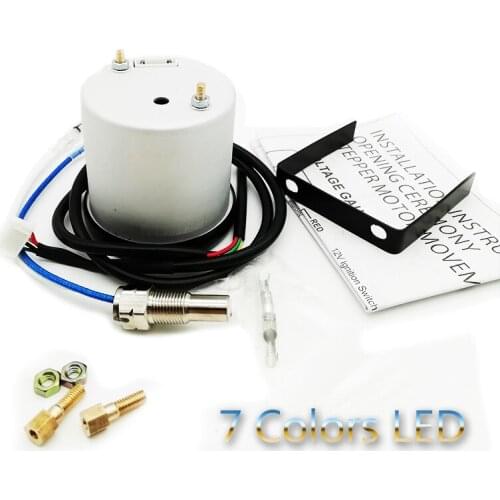 300°F Water Coolant Temperature Gauge Kit WITH/ Sensor 7 LED Illuminated Dial