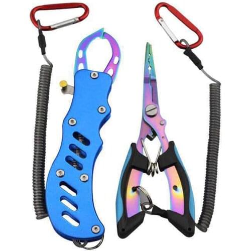 Explosive fish control kit 304 stainless steel fish clip color titanium luya pliers unhooker aviation aluminum fishing tool