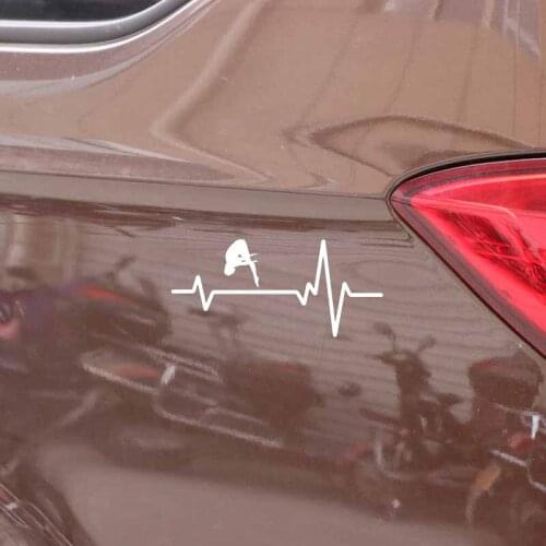16.3CM*7.2CM DIVING PIKE High Dive Heartbeat Decal Vinyl Black/Silver Car Sticker C22-1241