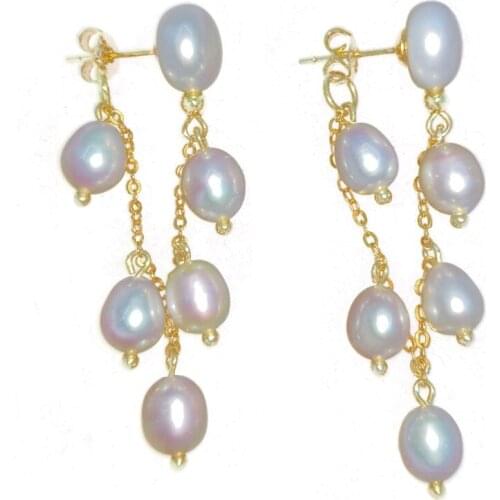 New fashion luxury Korean gold earrings pearl tassel earrings drop earrings jewelry earrings For women Free shipping