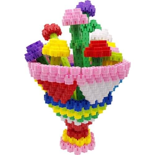 New Hexagonal Building Blocks Bulk Bricks Kids DIY Blocks Bricks Toy Construction Educational Toys Montessori Toys for Children