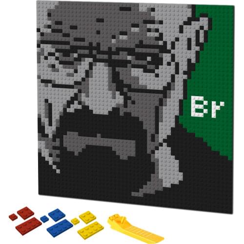Retro Pixel Art Building Blocks Mosaic Walter White Portrai DIY Decorative Painting By Numbers Puzzle Toys House Creative Gift