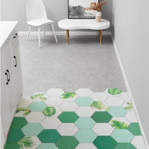 PVC Door Mat Carpet Europe America Style Printed Pattern Floor Doormat Carpet Living Room Bedroom Hallway Entrance Home Door Mat