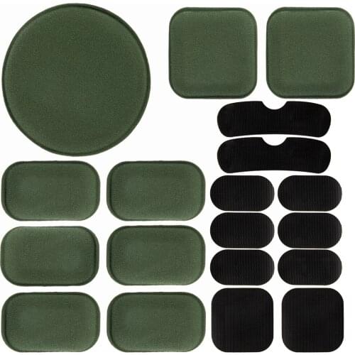 Universal Airsoft Helmet Pads 19pcs/Set Tactical Helmet Replacement EVA Foam Motorcycle Padding Mats for Fast Mich CS ACH FMA