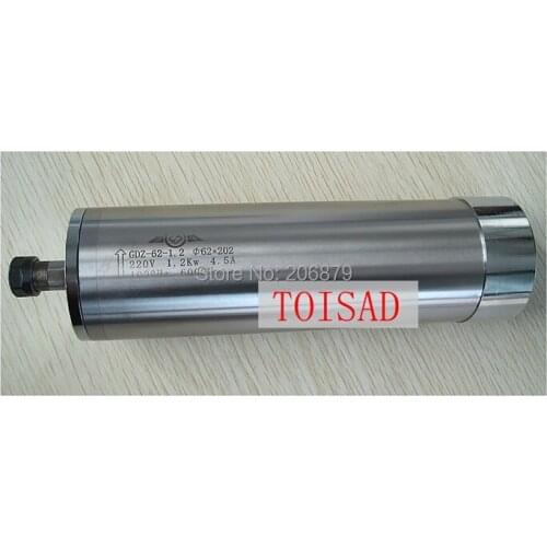 High Speed 1.2KW ER11 60000rmp CNC Water-Cooled Spindle Motor with Four bearings