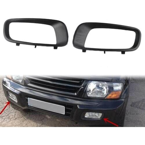 1 Pair Left Right Front bumper Fog Light Cover Fog Lamp Frame For Mitsubishi Pajero MONTERO 2000-2003 V73 V75 Fog Lamp Decor