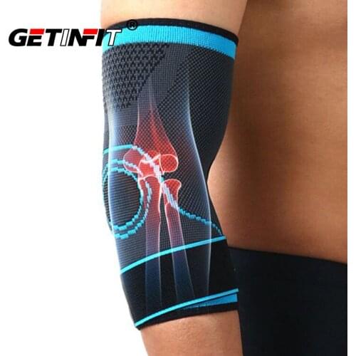 1PCS Sports Elbow Brace Compression Sleeve Arm Support with Strap for Tendonitis, Arthritis, Bursitis, Pain Relief, Recovery