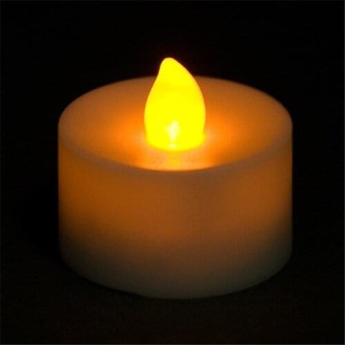 12pieces/Lot) Amber LED Flicker Tea Light Votive LED Candles Wedding Party Bar Club Decoration Light