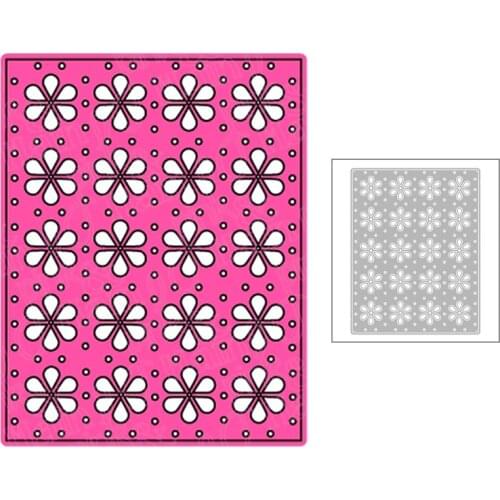 2020 New Rectangle Flower Background Metal Cutting Dies For DIY Embossing Decoration Greeting Card Album Cut Paper Scrapbooking