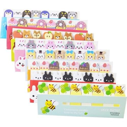 4Pack Cute Zoo Series Cartoon Memo marker Pad cute Message Notes Decorative Notepad paper Stationery Office Supplies