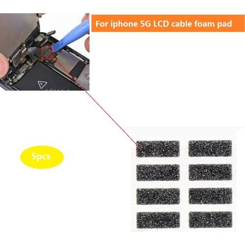 5pcs Premium LCD flex cable of sponge pad For iPhone 5 black glue on flex cable Interval sponge sticker Replacement repair Parts