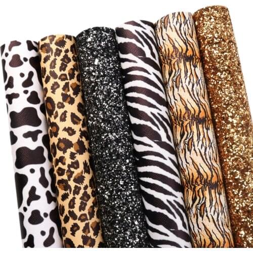 50*140cm Leopard Zebra Stripe Faux Synthetic Leather Roll For Hair Bows Handbag Home Decor DIY Crafts Handmade Vinyl