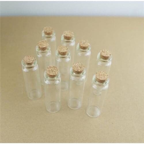 50cs/Lot 15ml 22*70mm Storage Mini Glass Bottles With Cork DIY Crafts Jars Tiny Transparent Glass Bottles Wedding Gift